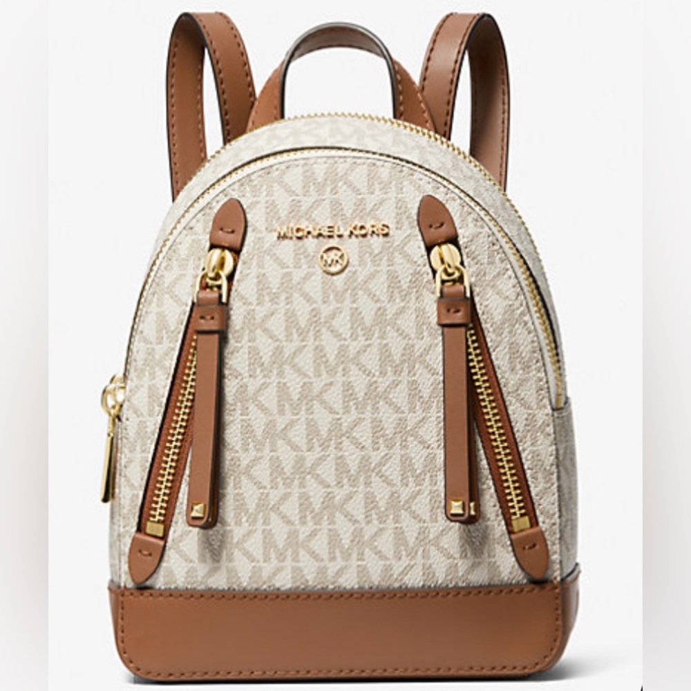 Michael Kors Brooklyn Medium Backpack Vanilla Acorn - pictures upon request